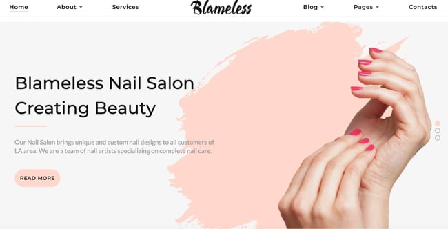 business website templates, blameless